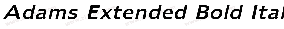 Adams Extended Bold Italic字体转换